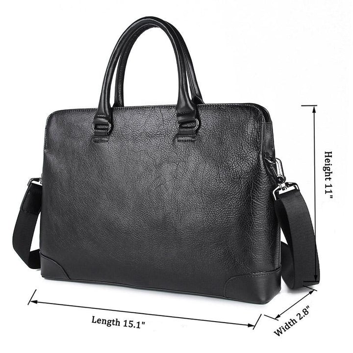 Slim Leather Briefcase - Dixvitas Wallets